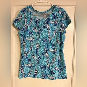NWOT Lilly Pulitzer Michelle Top in Chasing Tails! RARE size large